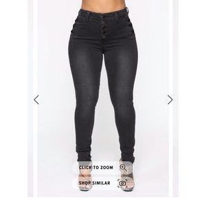 Black mid-rise size 14 Plus Fashion Nova Jeans